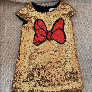 Disney Minnie Bow Dress - GOLD 4T